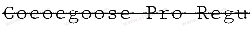 Cococgoose Pro Regul字体转换
